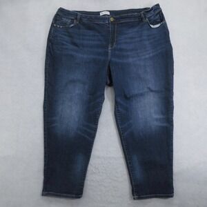 Lane Bryant Women's Jeans‎ Size 26 Boyfriend Flex Magic Waistband Blue Stretch